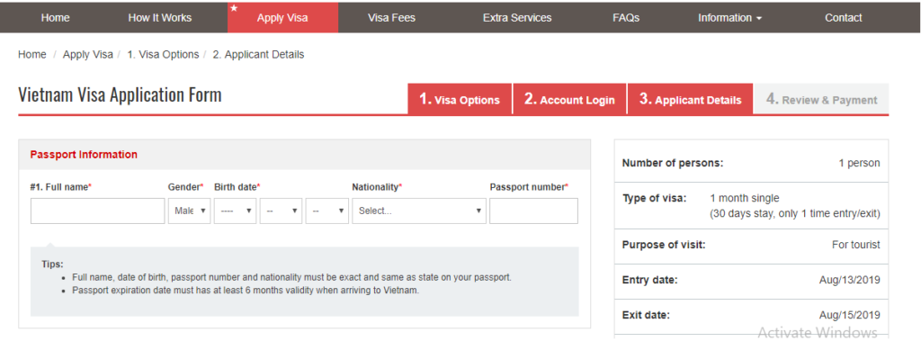 Vietnam Visa Application Process
