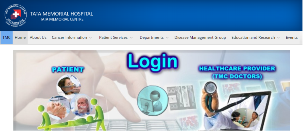 tata memorial hospital online report login