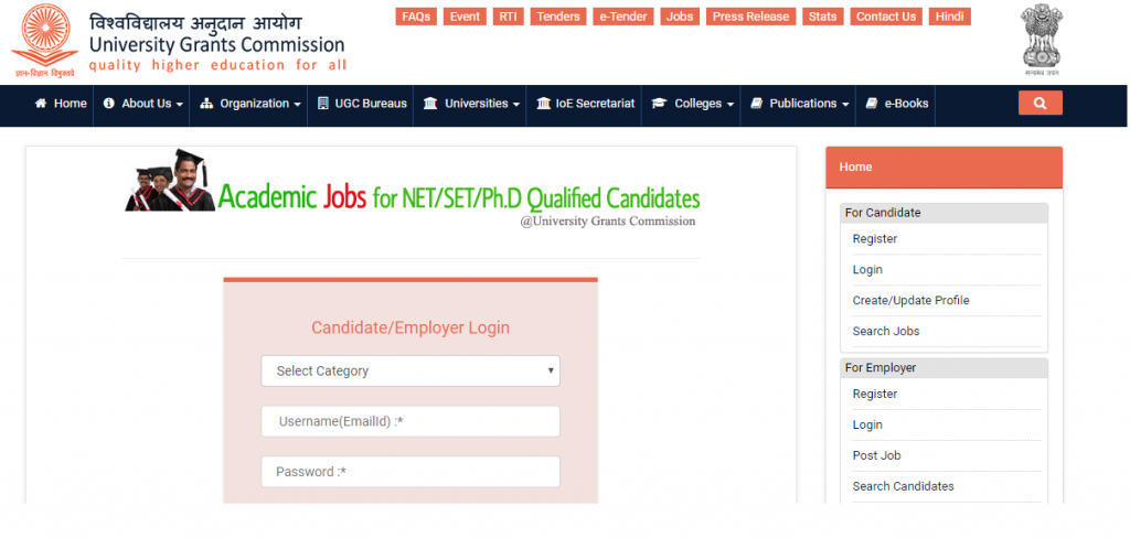 UGC Portal for Job
