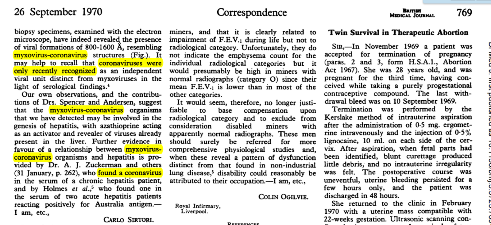 First Coronavirus