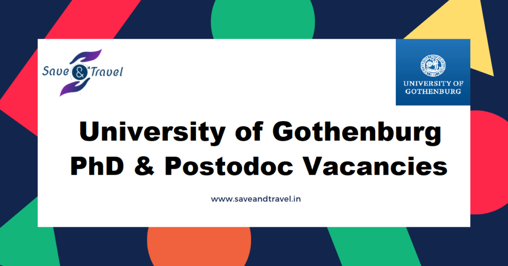 phd vacancies university of gothenburg