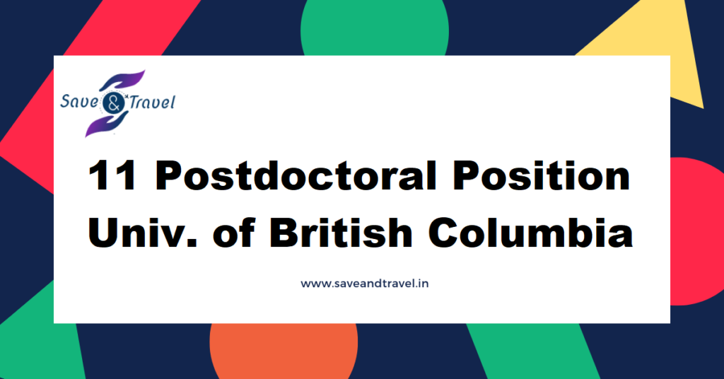 11 Postdoctoral Position At University Of British Columbia