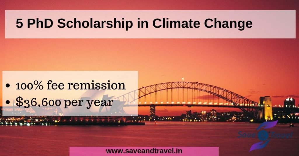 phd scholarship on climate change adaptation