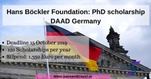 Hans Foundation Scholarship Germany