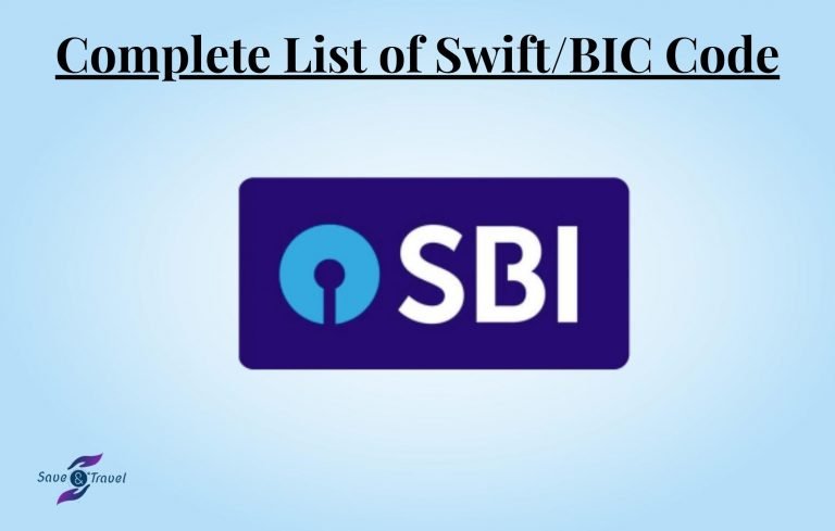 A Complete List Of SWIFT / BIC Codes Of SBI In India