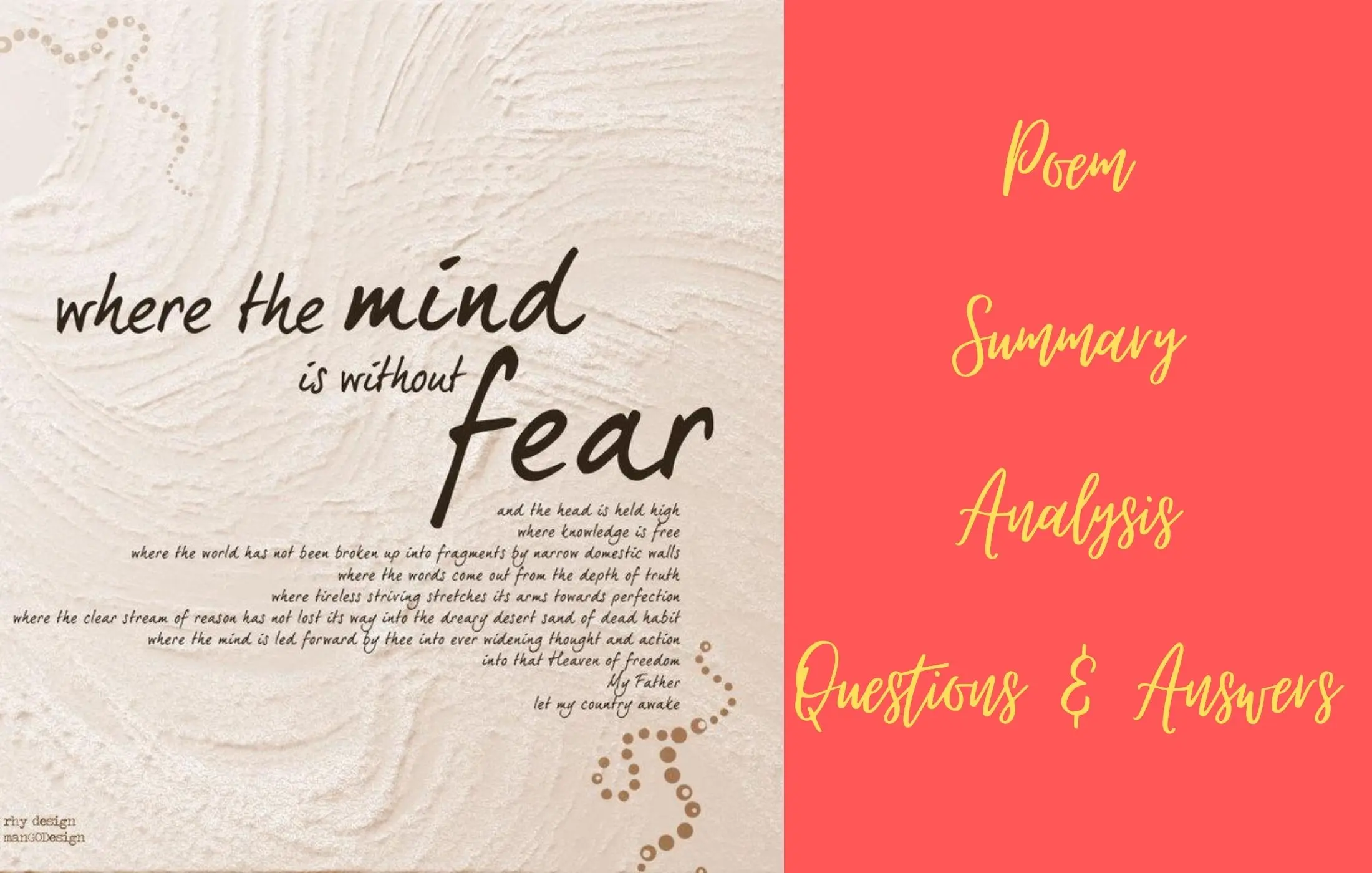 Where the mind is without Fear